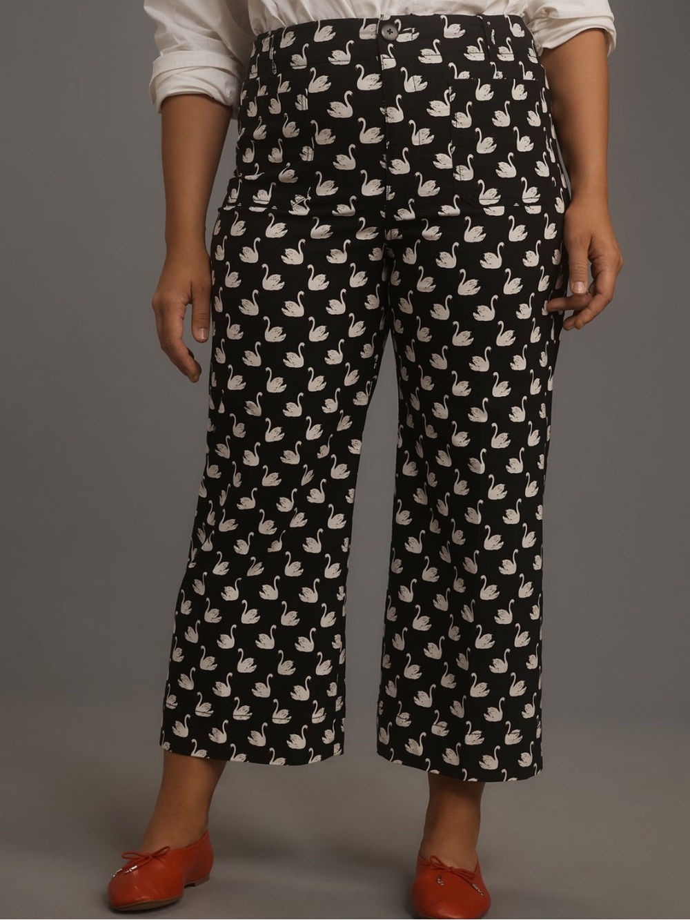 Anthropologie Colette High Rise Wide Leg Crop Pants by Maeve in Magic Fabric - Picture 7 of 9